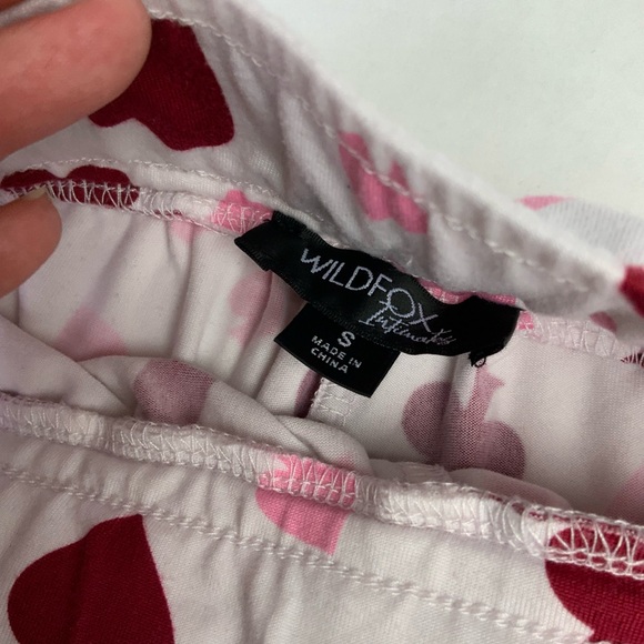 WILDFOX Sz Small Love’s A Gamble Valentine’s Pajamas Shorts Set Sleepwear Casino - Picture 8 of 8